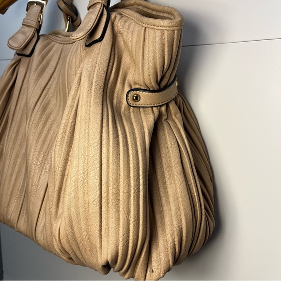 Black Rivet Cream Oversized Hobo Shoulder Bag W/Matching Wallet Boho Everyday - Picture 6 of 10